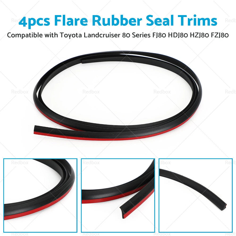 4X Rubber Seal Trim for Toyota Landcruiser 80 Series (1990–1997)