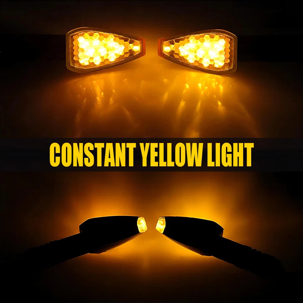 Set of 4 Smoke Amber Turn Signal Lights for BMW Ducati CB350 Honda 450 500 750 CBR