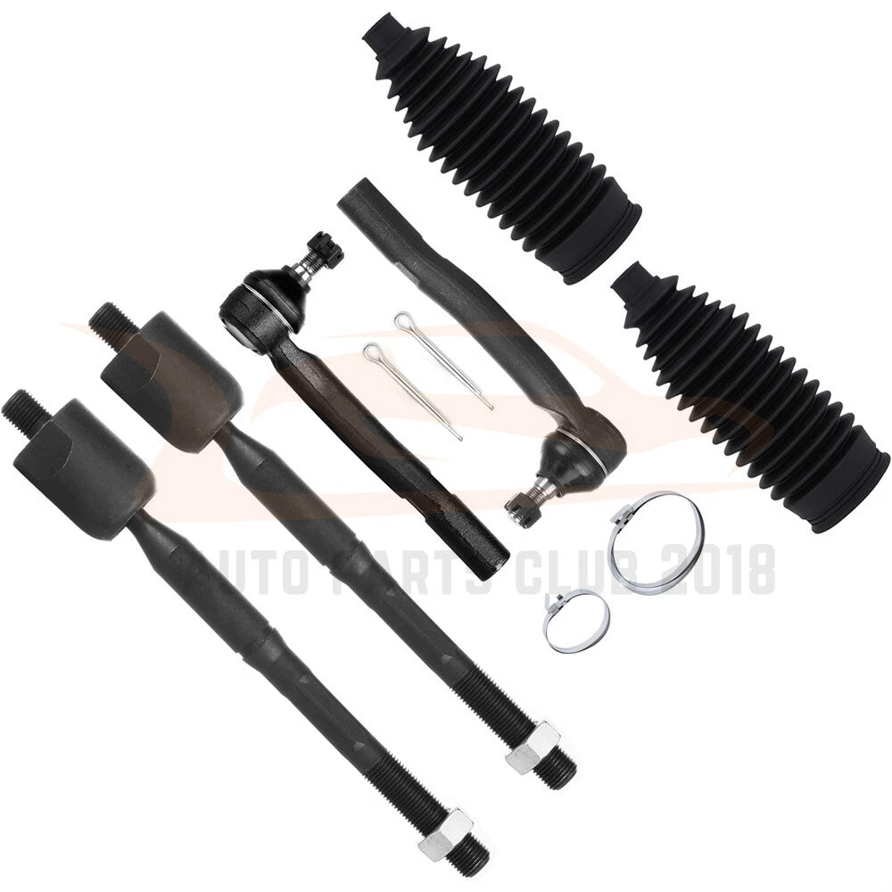 Set of 6 Steering Tie Rod Rack and Pinion Bellows for Toyota Camry (2004–2006)