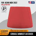 Center Console Armrest Lid Cover for Acura MDX (2022) - Red PVC Leather
