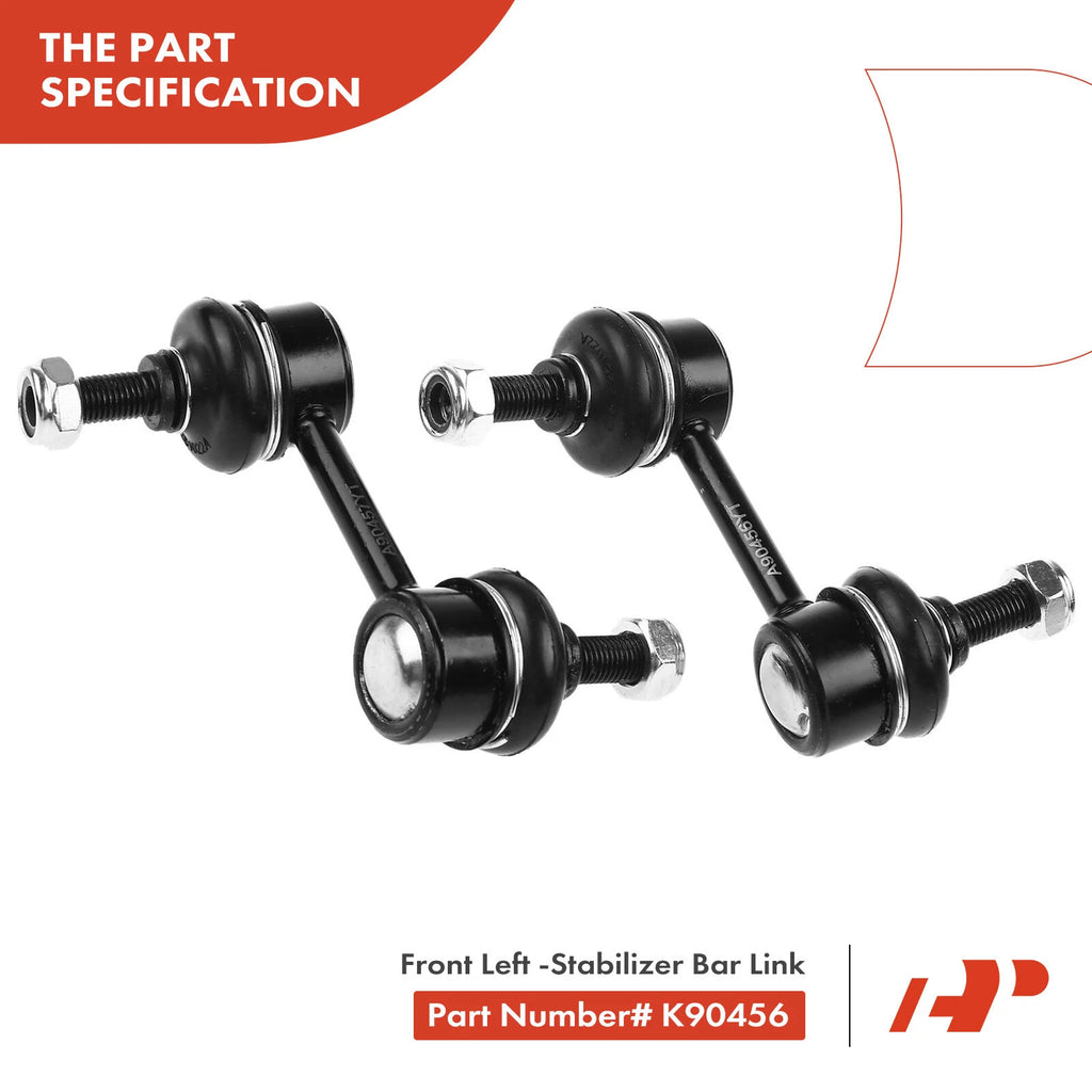 Set of 8 Front Sway Bar & Tie Rod Ends for Honda Accord (2008–2012)