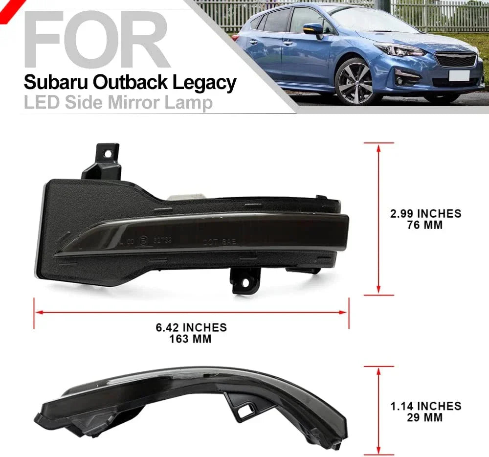 Sequential LED Side Mirror Turn Signal Light for Subaru Impreza Forester Outback