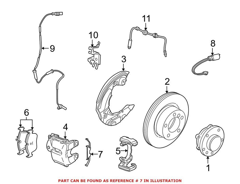 Disc Brake Anti-Rattle Clip for BMW (OEM 34116776526)