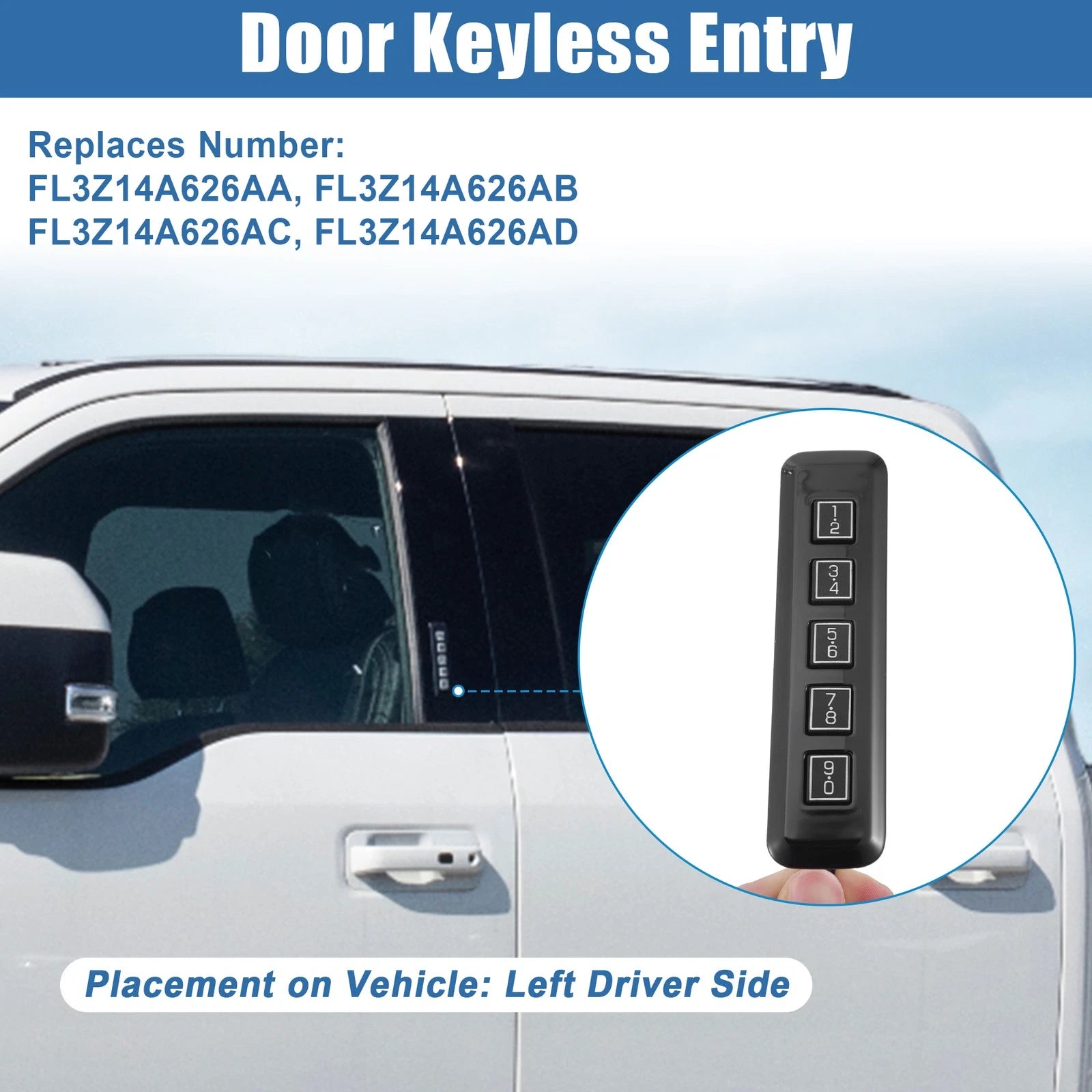 Keyless Entry Keypad for Ford F-150 F250 F350 (2017–2020) FL3Z14A626AA 726215841350