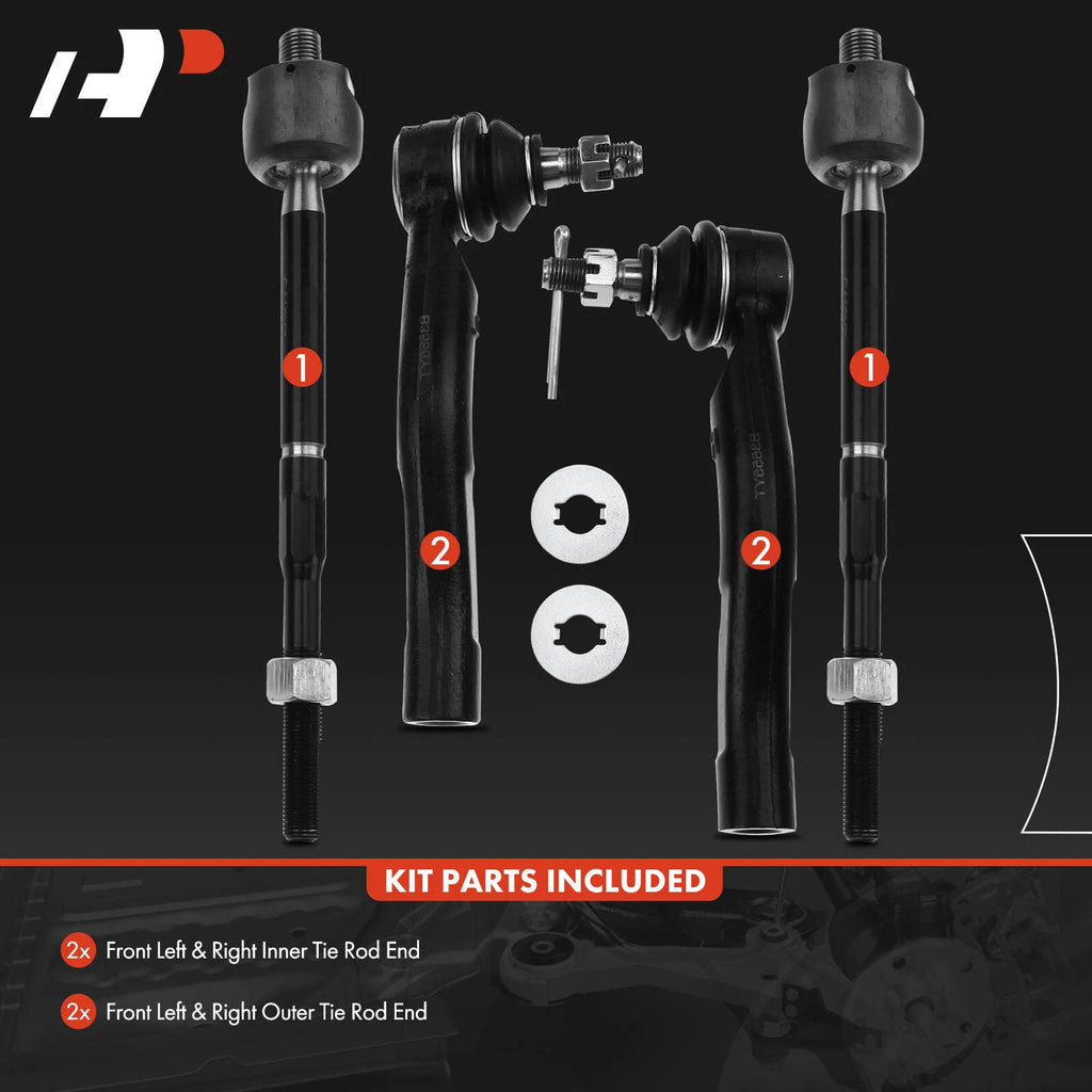 Outer & Inner Tie Rod Set for Toyota Echo (2000–2005)