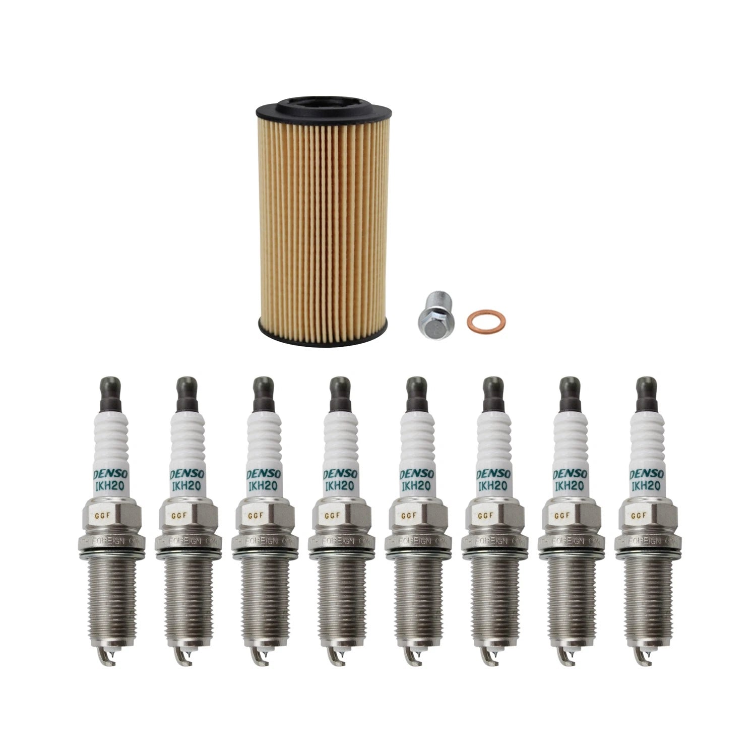 Wix Engine Oil Filter & Denso 8 Iridium Spark Plugs for C215 CL55AG (2000–2006)