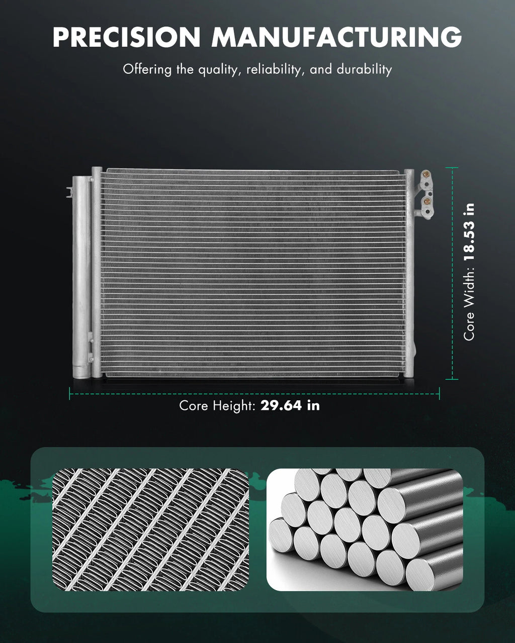 A/C Aluminum Condenser for BMW 328i 2007-2013, 323i 2006-2011 (3443)