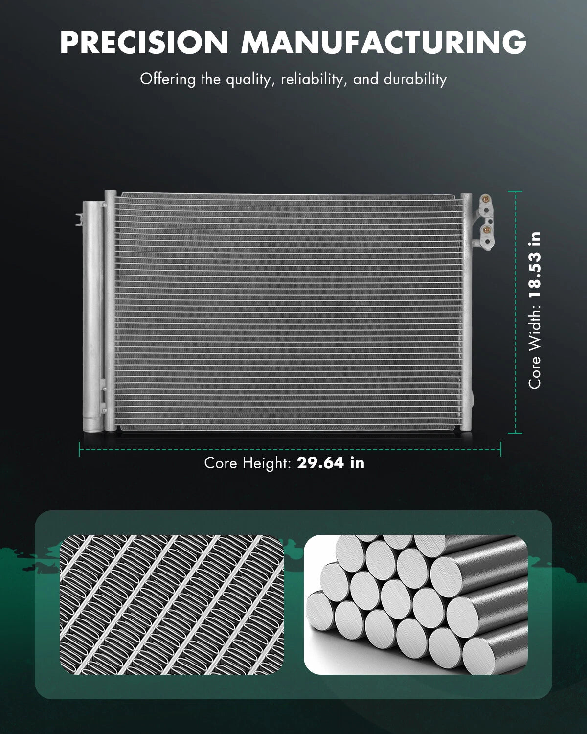 A/C Aluminum Condenser for BMW 328i 2007-2013, 323i 2006-2011 (3443)
