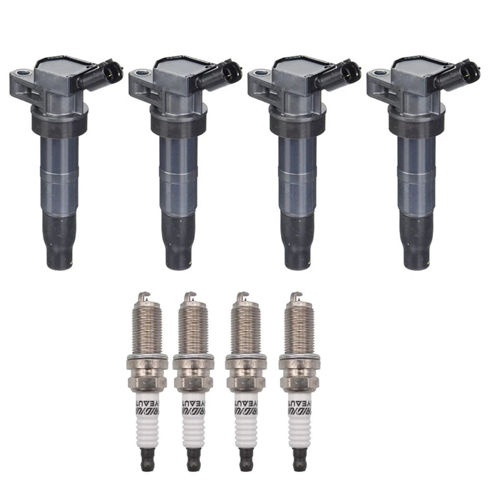 4X Ignition Coils + 4X Spark Plugs for Kia Forte Koup (2010–2013) UF611