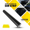 60" x 12" Matte Black Vinyl Decal Strip for Windshield Sticker