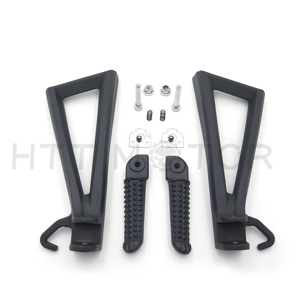 Black Rear Passenger Foot Peg Footrest & Bracket for Yamaha YZF-R6 (2006–2014)