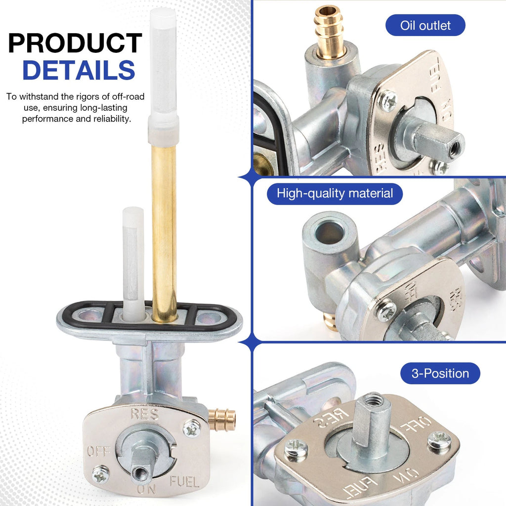 Fuel Valve Petcock w/ Lever for Yamaha Wolverine 350 2WD YFM350X (2006–2009)