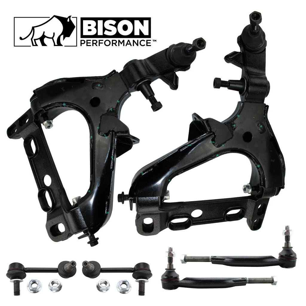 6pc Front Lower Control Arm Sway Bar Tie Rod Kit for Buick GMC