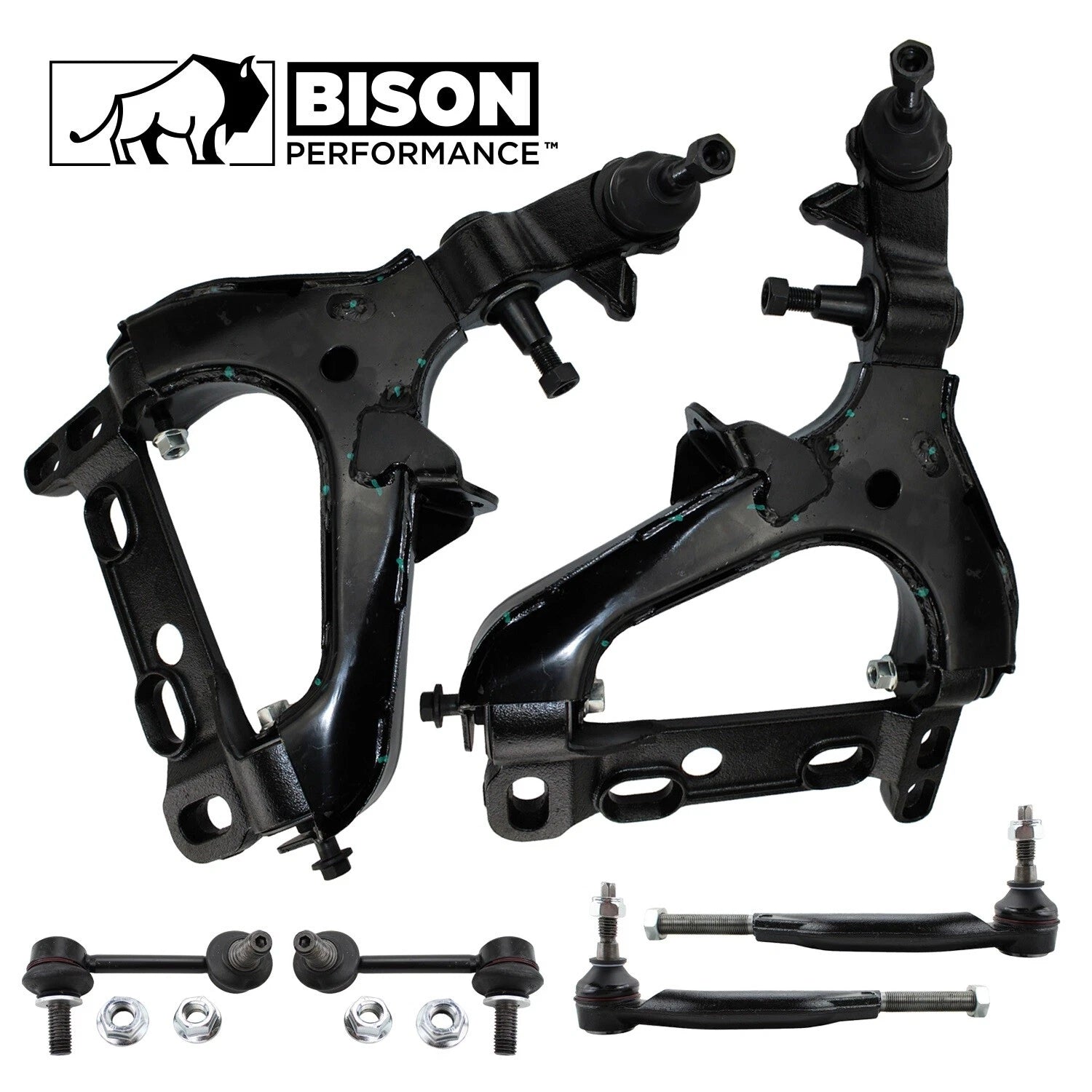 6pc Front Lower Control Arm Sway Bar Tie Rod Kit for Buick GMC