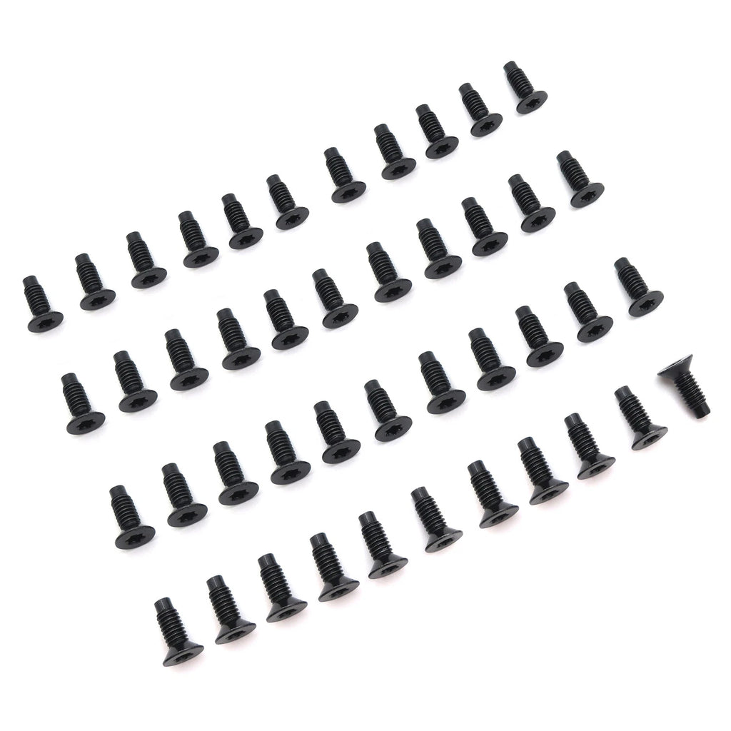 44pcs Windshield Door Steel Black Torx Screws for Jeep Wrangler TJ YJ CJ (1997–2006)