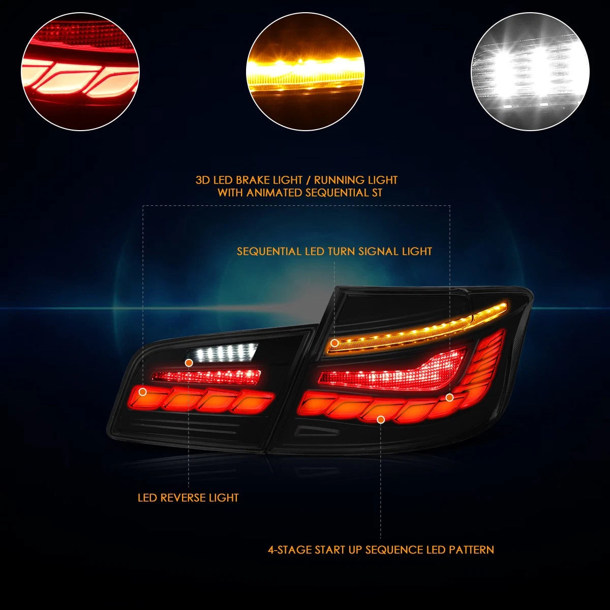 LED Sequential Signal Tail Lights for BMW F10 Sedan (2011–2016)