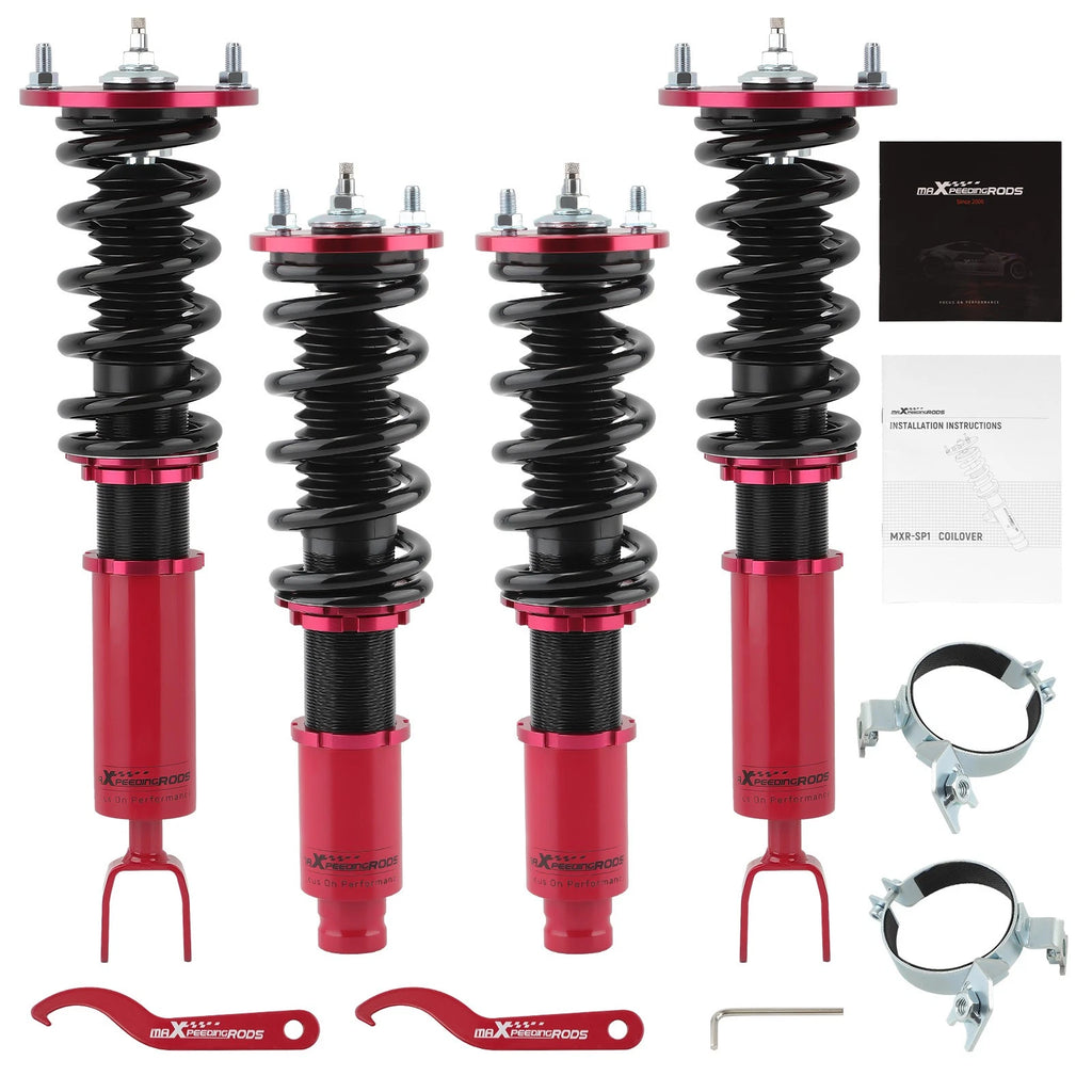 24 Clicks Adjustable Damper Coilover Lowering Kits for Honda Accord (1990–1997)