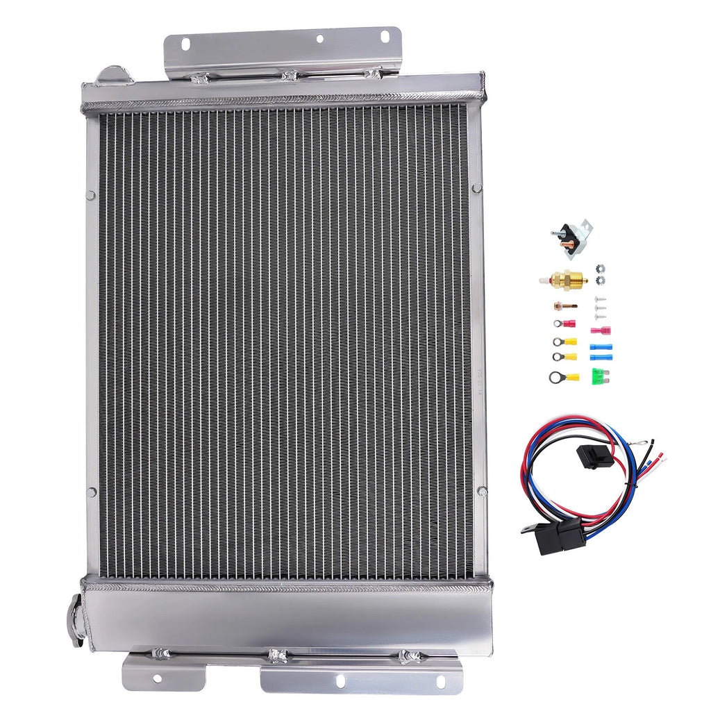 Aluminum 3-Row Radiator Shroud Fan Kit for Chevy Camaro V8 (1967–1969)