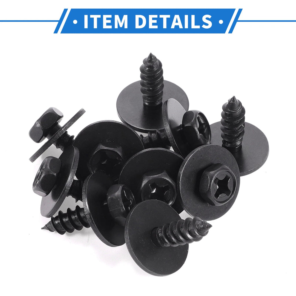 10 Pcs Fender Liner Splash Shield Bumper Cover Screw for Toyota Highlander (2014–2019)