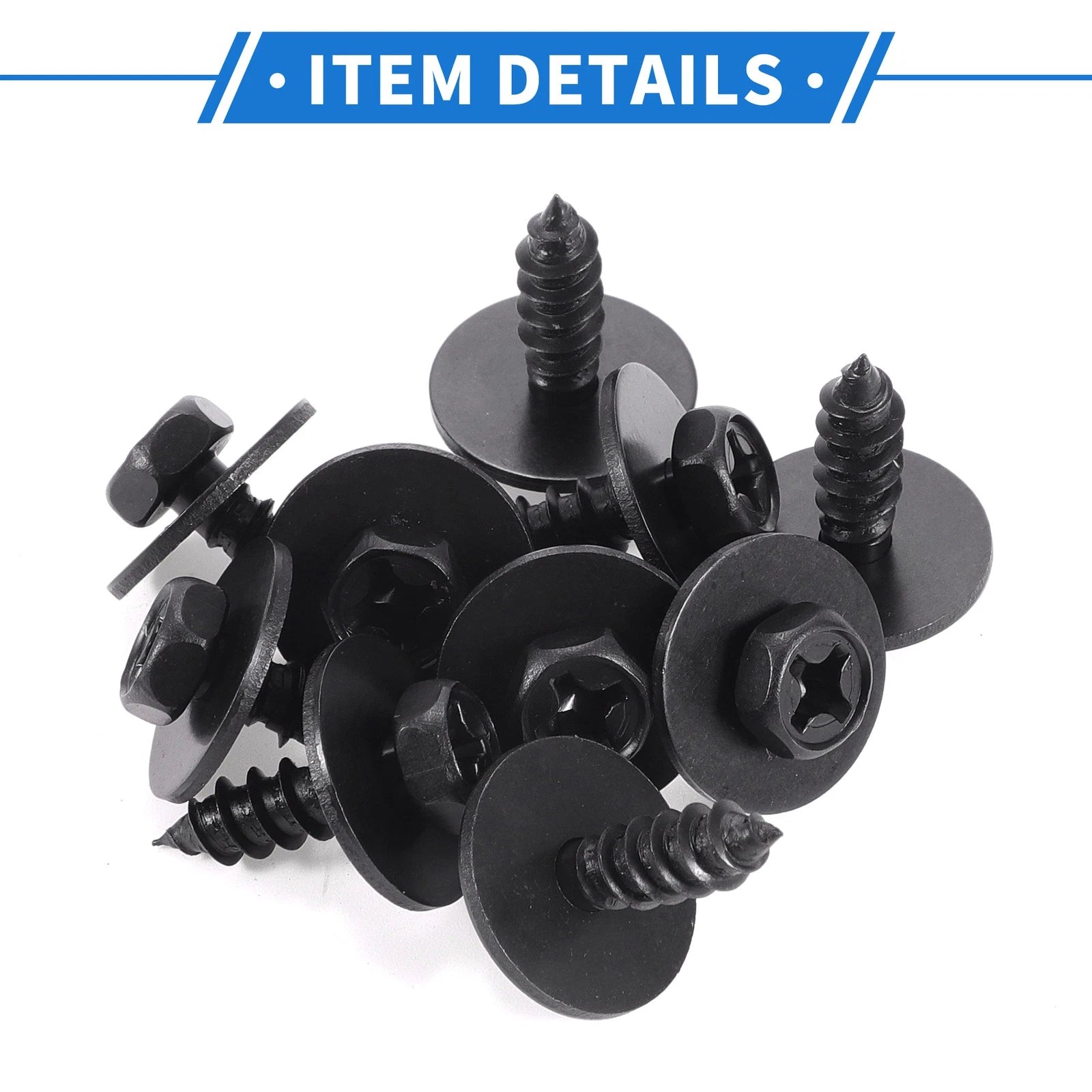 10 Pcs Fender Liner Splash Shield Bumper Cover Screw for Toyota Highlander (2014–2019)