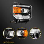 Left Headlight Assembly for GMC Sierra 1500 2500HD 3500HD (2014–2019)