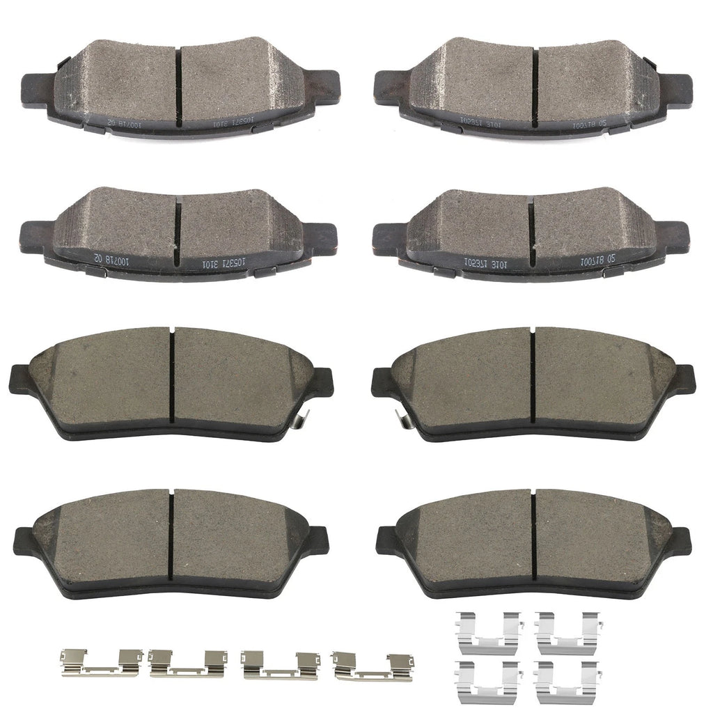 Set of 4 Ceramic Brake Pads for Cadillac SRX (2011–2016)
