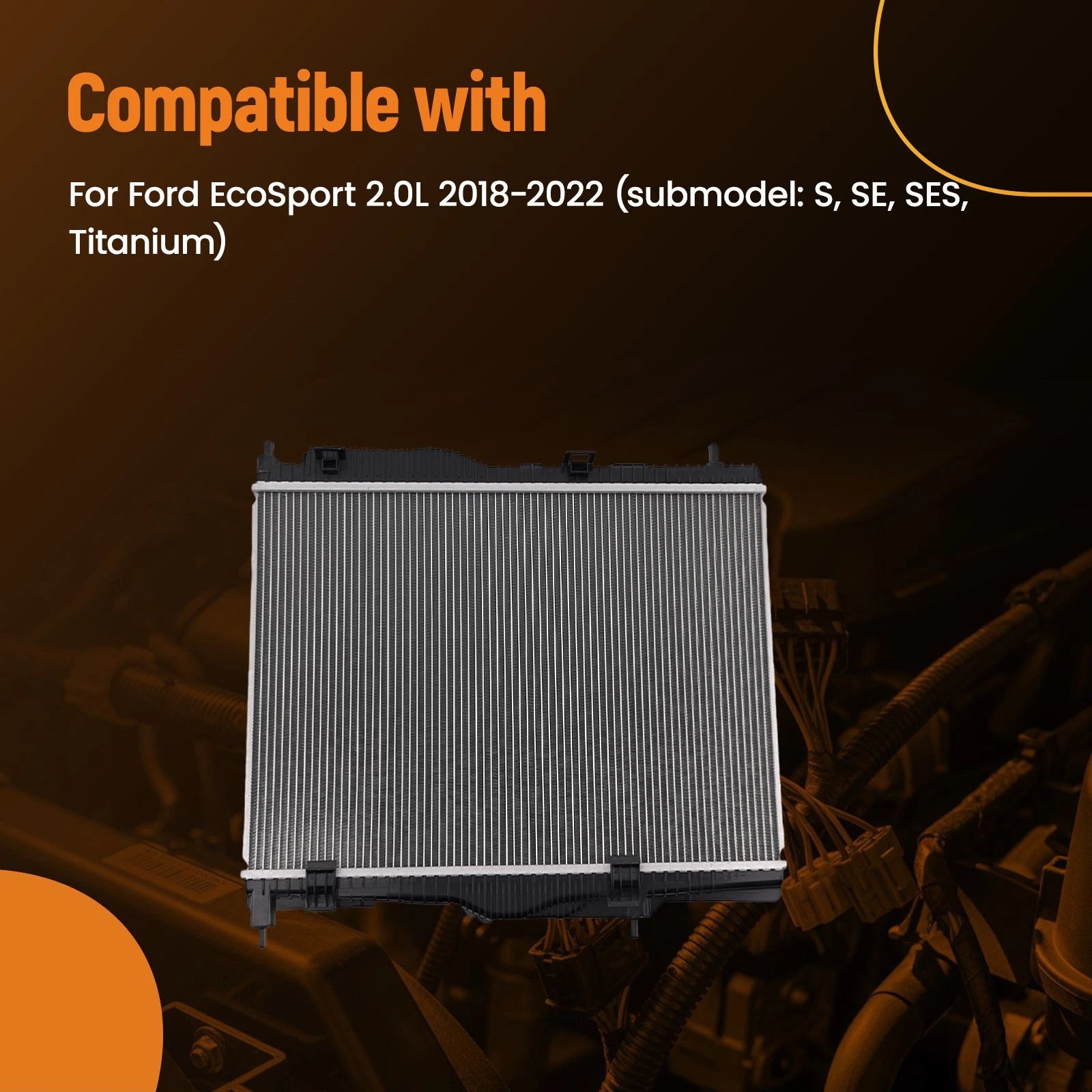 Coolant Radiator for Ford EcoSport Titanium 2.0L (2018–2022) GN1Z8005H
