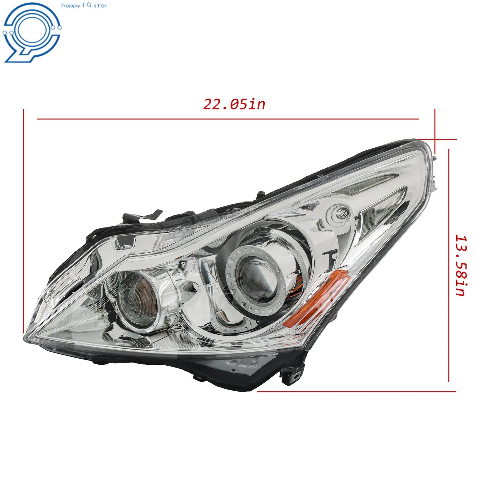 Set of 2 HID Xenon Headlight Assemblies for Infiniti G25 G37 (2010–2012)