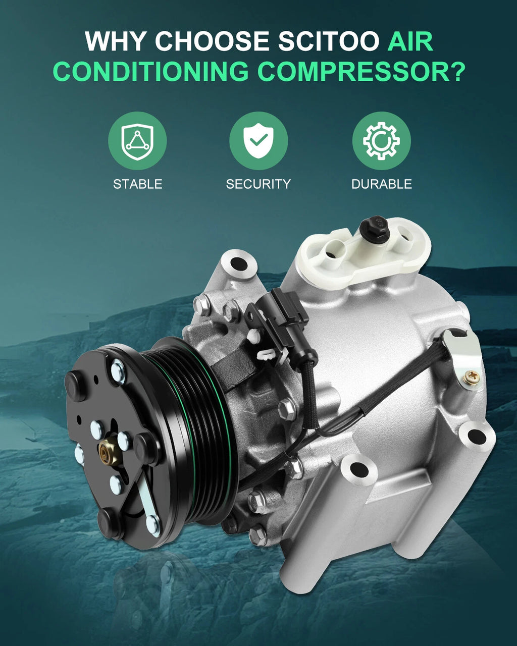AC Compressor for Jaguar S-Type (2000–2008), X-Type (2002–2008), LS (2000–2005)