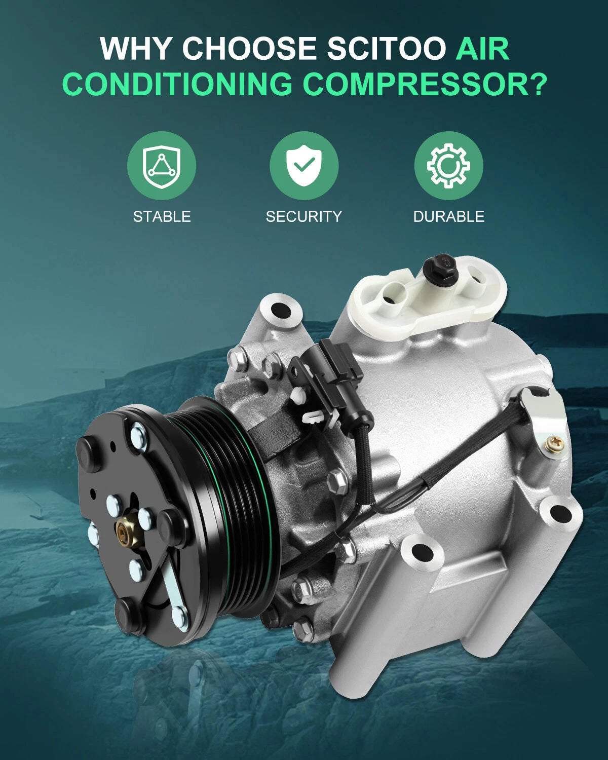 AC Compressor for Jaguar S-Type (2000–2008), X-Type (2002–2008), LS (2000–2005)