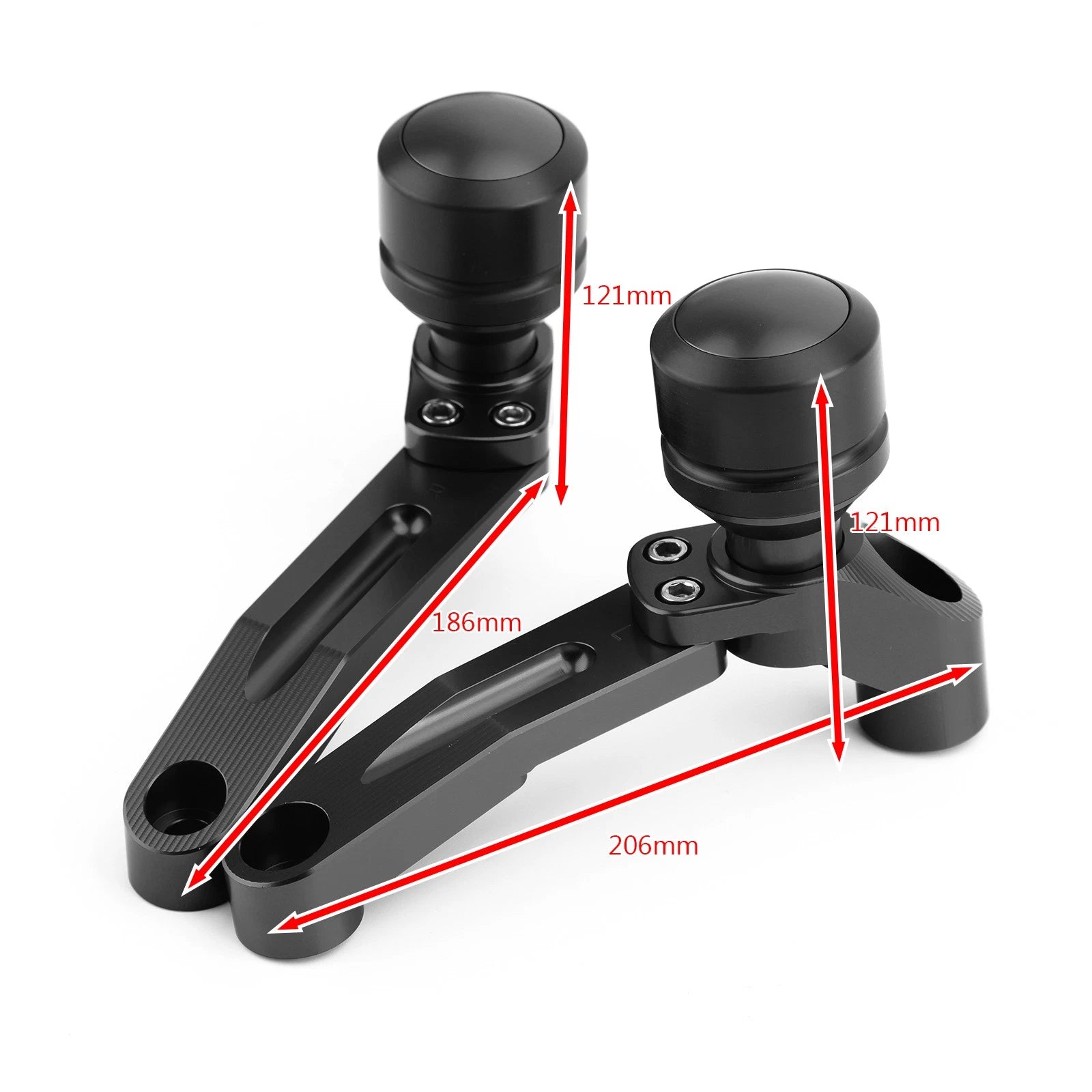 Pair Engine Frame Sliders for Honda CB650R (2019–2021) Black