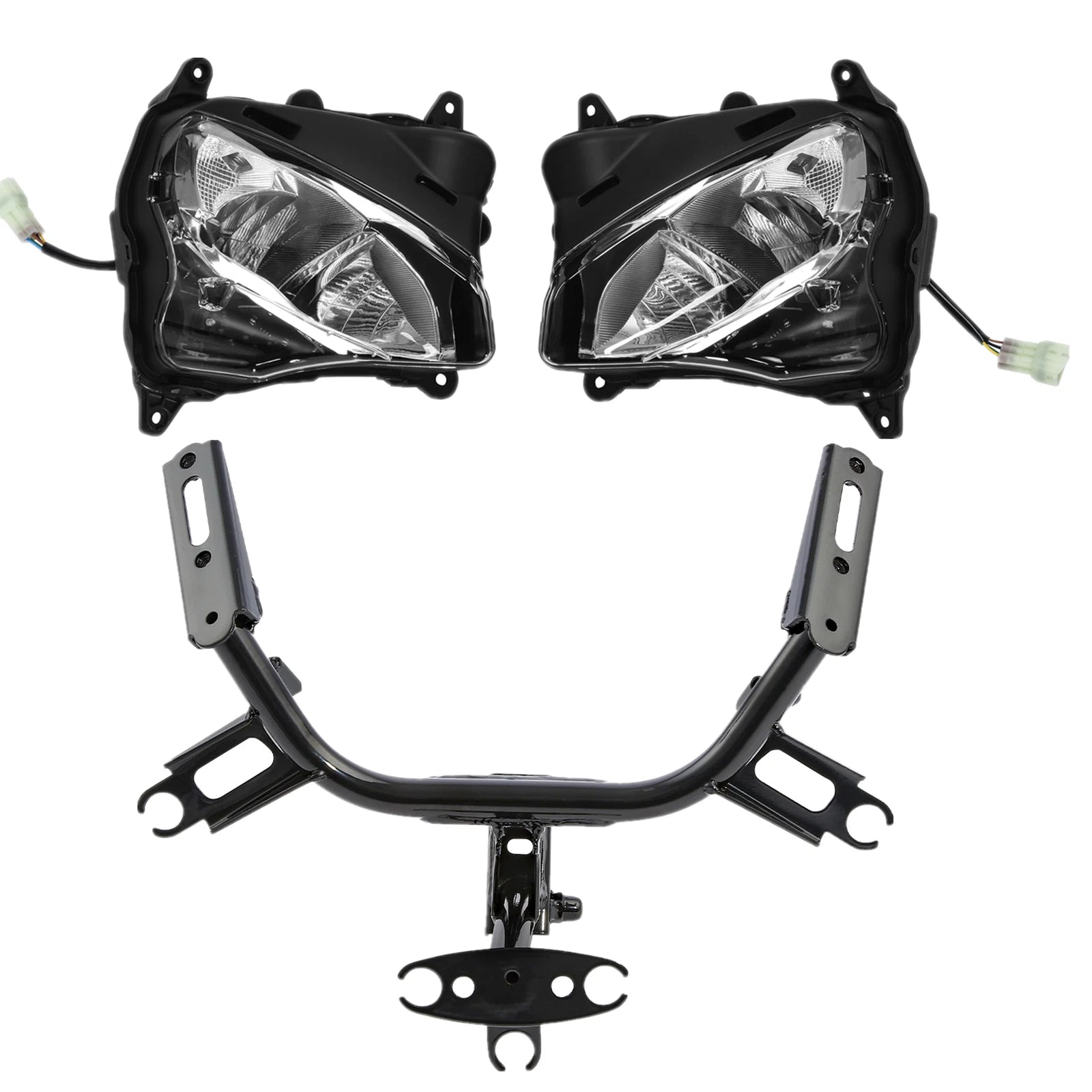 LED Headlight Lamp & Upper Fairing Stay Bracket for Yamaha YZF-R3 YZF-R25 (2019–2024)