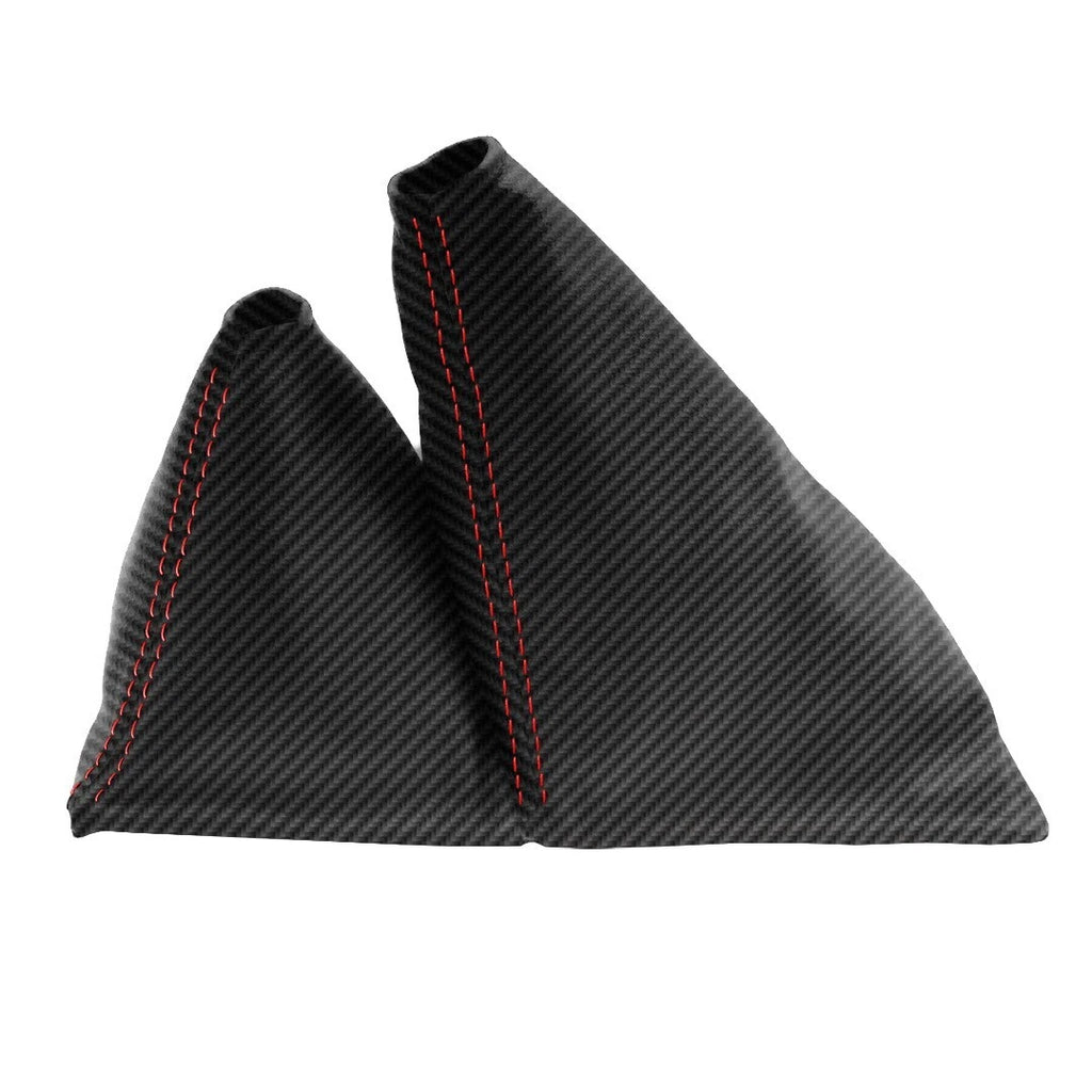 Manual Shift Boot for Toyota 4Runner 1984–1989 - PVC Carbon, Red Stitch