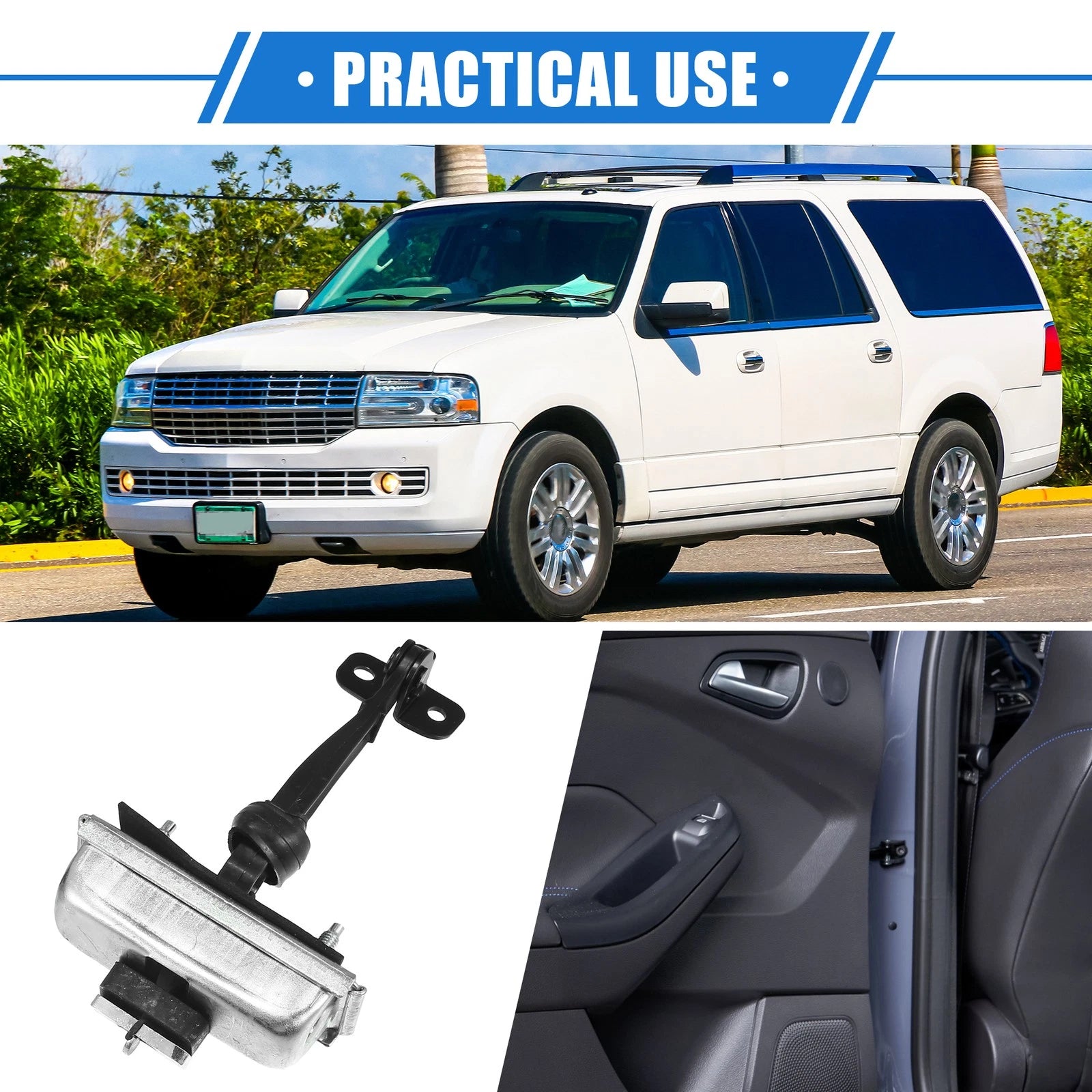 Set of 2 Front Door Check Stop Straps No. 7L1Z7823552A for Ford Expedition (2003–2017)