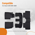 Set of 4 Black TPE Carpet Floor Mats for Volvo XC90 (2016–2025)