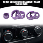 AC Headlight Media Switch Knob Cover for Chevrolet Silverado (2022-2023) 5 x Pcs
