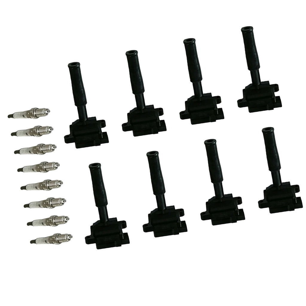 Set of 8 Ignition Coils & Spark Plugs for Jaguar XJ8 XK8 XJR XKR (1998–2009)