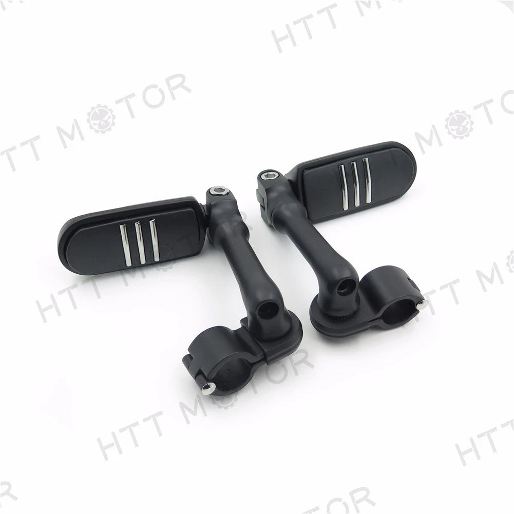 Adjustable Foot Pegs for Triumph Rocket/Yamaha (1" 25mm) Black