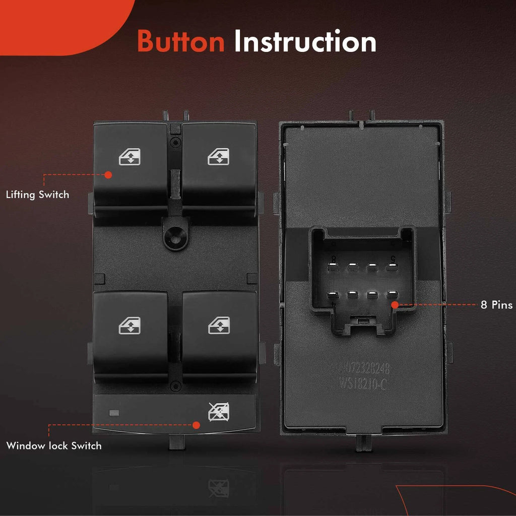 Power Window Switch for Chevy Malibu (2015) & Cruze (2011-2015)