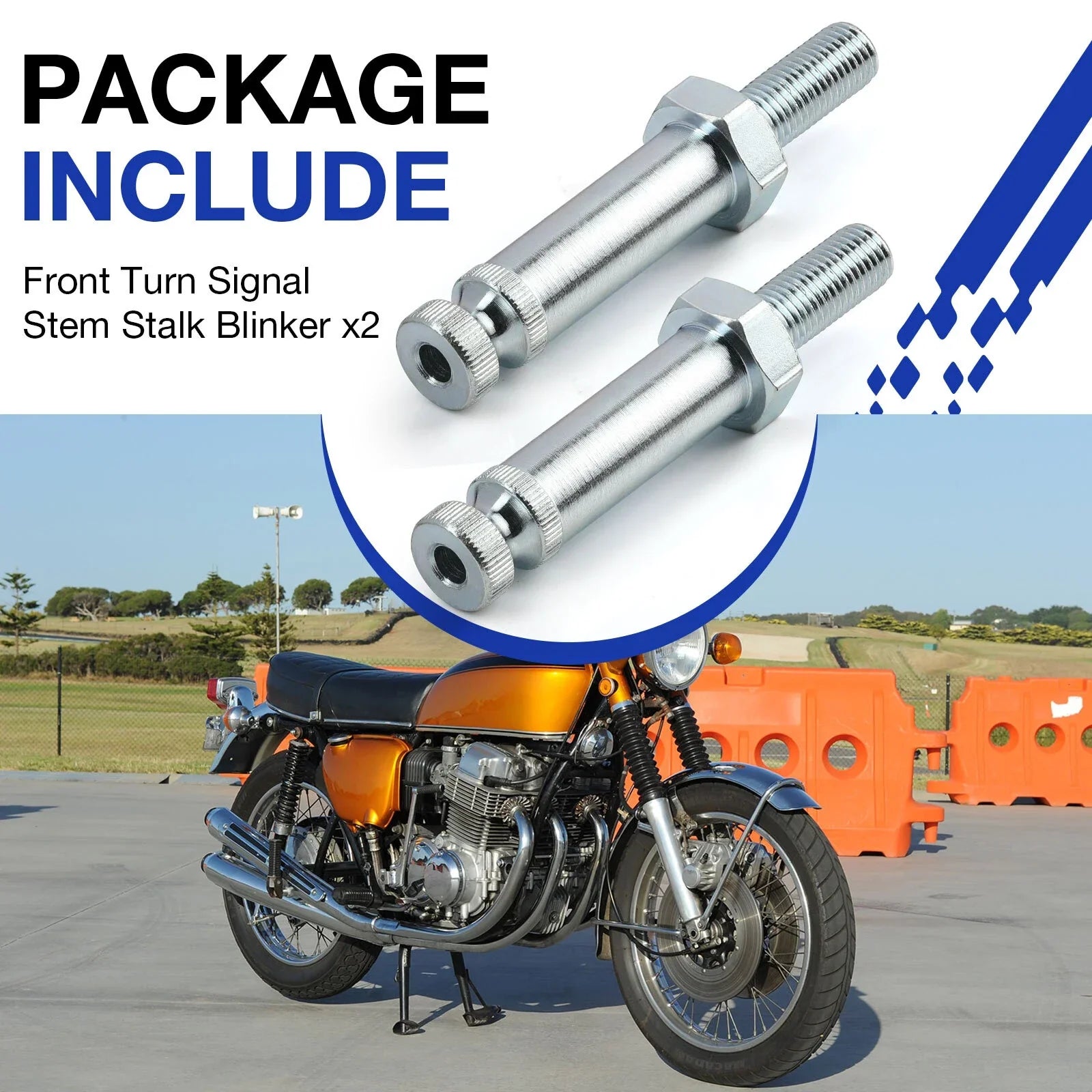 Front Turn Signal Stems Mounts for Honda CB750/CB450/XL250/XL350 (1969–1973)