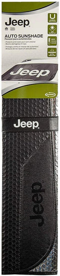 Jeep Logo Matte Black Windshield Sunshade for Jeep (2010–2023)