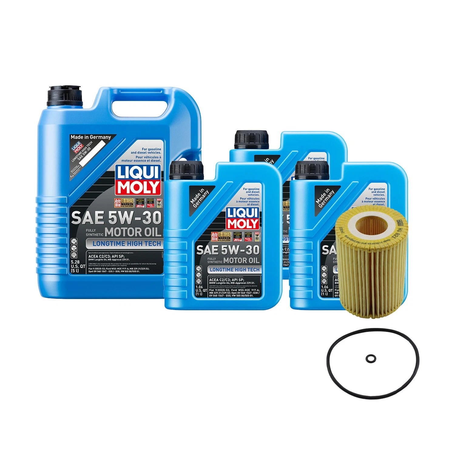 Oil Change Kit for Mercedes OM642 (2006–2011) - 8L Liqui Moly 5W-30, Mann