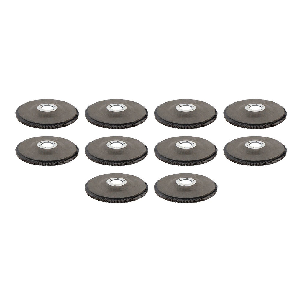 10 Pack Flap Discs 4-1/2" x 7/8" 80 Grit for Grinding