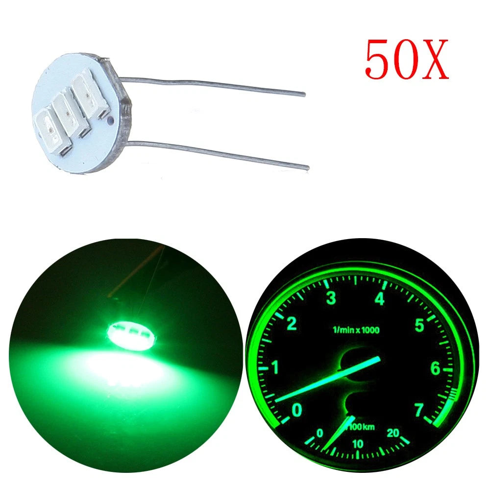 50x 4.7mm 3SMD LED Mini Bulb for Instrument Gauge Cluster (Replacement)
