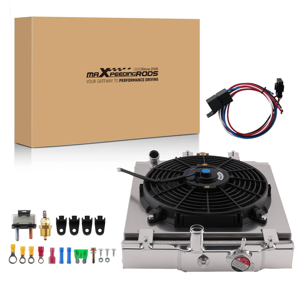 2 Row Aluminum Cooling Radiator Shroud Fan for Honda Del Sol (1993–1997) CC1290
