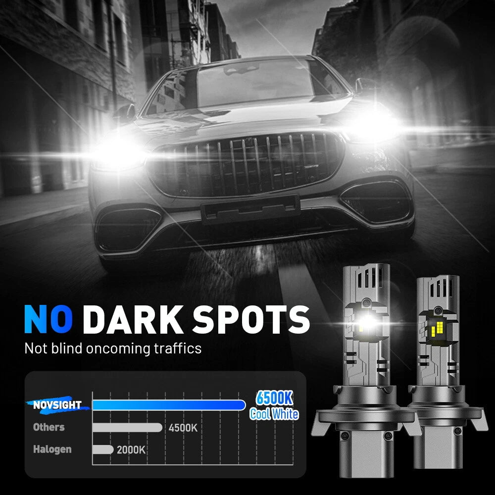 H13 9008 Canbus LED Headlight Kit for NOVSIGHT (6500K, 100W, 24000LM)