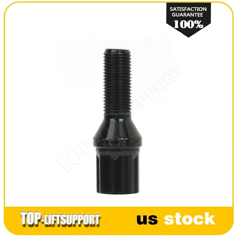 Set of 20 Black Wheel Lug Bolts M12x1.25 for Jeep Renegade, Dodge