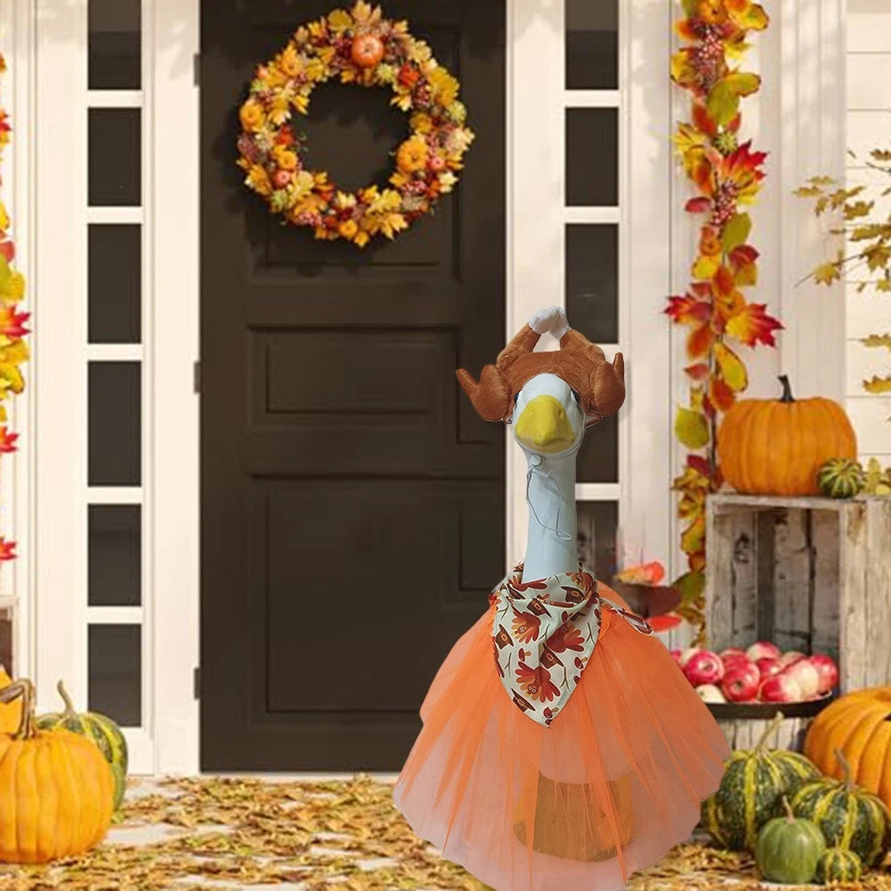 Thanksgiving Turkey Costume for Porch Goose (23 Inch)