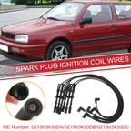 6 Pcs Ignition Coil Spark Plug Wire No. 021905430DA for Volkswagen Jetta 