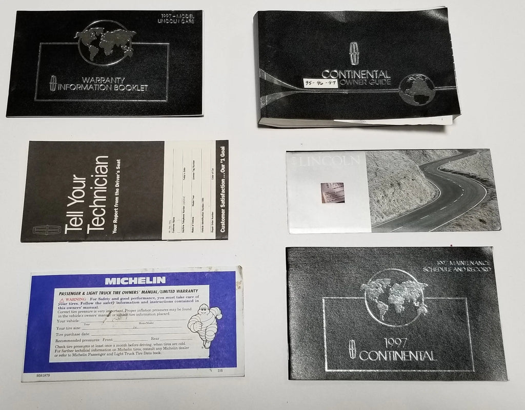 Owners Manual Set for Lincoln Continental (1997)